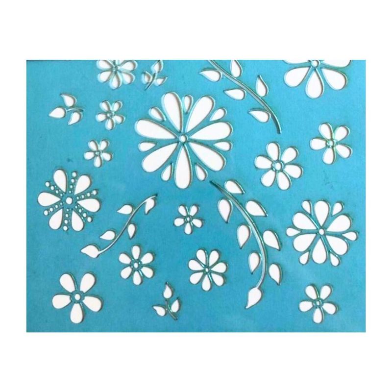 Stencil Simples de Acetato para Pintura 130x130mm RF1225 Flores Acrilex (01 Unidade)