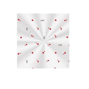 Saco de Polipropileno Transparente Mini Love Vermelho 10x14cm Ref. 11300773 Cromus (50 unidades)
