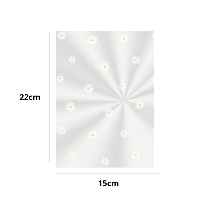 Saco de Polipropileno Transparente Margaridas 15x22cm Ref. 11300648 Cromus (50 unidades)