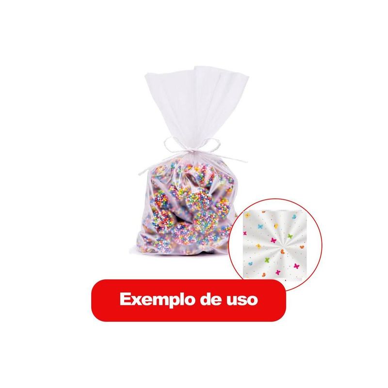 Saco-de-Polipropileno-Transparente-Borboletas-Colors-20x29cm-Ref.-11300615-Cromus--50-unidades-