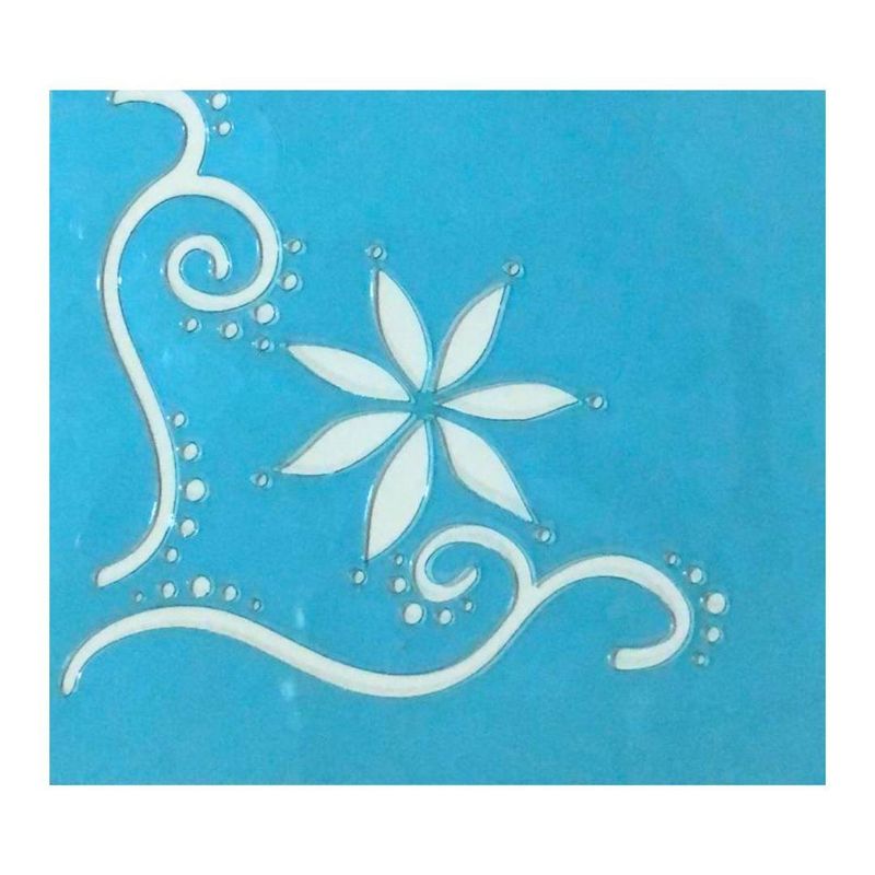Stencil Simples de Acetato para Pintura 100x100mm RF1139 Floral Acrilex (01 Unidade)