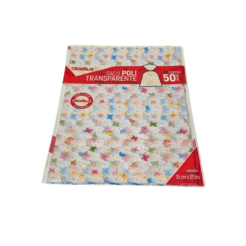 Saco-de-Polipropileno-Transparente-Borboletas-Colors-25x37cm-Ref.-11300616-Cromus--50-unidades-
