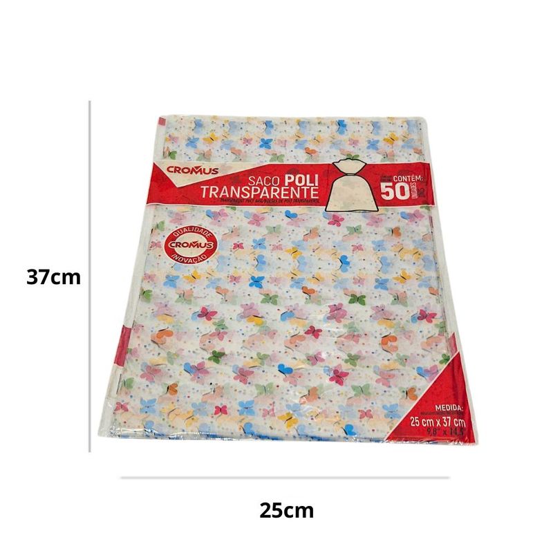 Saco-de-Polipropileno-Transparente-Borboletas-Colors-25x37cm-Ref.-11300616-Cromus--50-unidades-