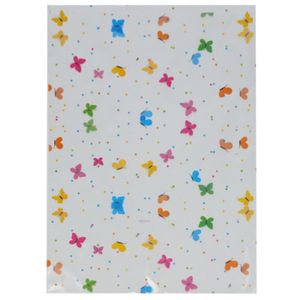 Saco de Polipropileno Transparente Borboletas Colors 25x37cm Ref. 11300616 Cromus (50 unidades)