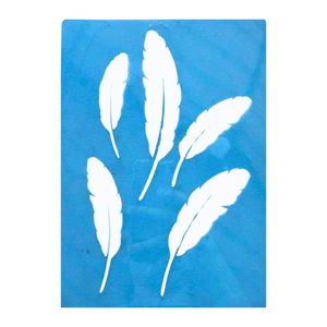 Stencil Simples de Acetato para Pintura 210x150mm RF1514 Plumas Acrilex (01 unidade)