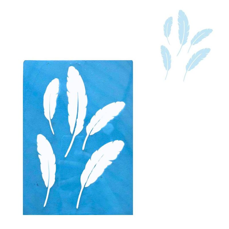 Stencil-Simples-de-Acetato-para-Pintura-210x150mm-RF1514-Plumas-Acrilex--01-unidade-