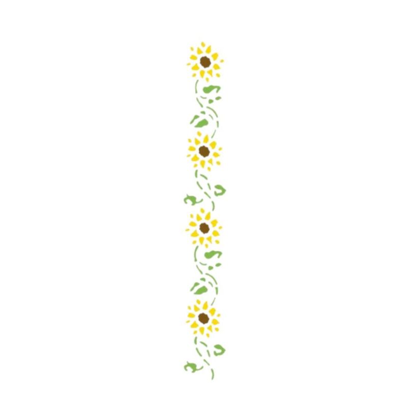 Stencil-Simples-de-Acetato-para-Pintura-300x80mm-RF1149-Girassois-Acrilex--01-Unidade-