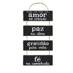 Placa de MDF Para Um Bom Dia Ref.: DHPM6-034 Litoarte (01 unidade)
