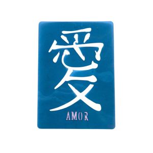 Stencil Simples de Acetato para Pintura 210x150mm RF1154 Ideogram Amor Acrilex (01 unidade)