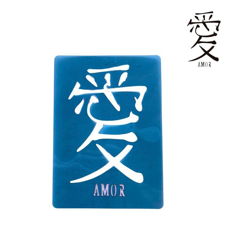 Stencil-Simples-de-Acetato-para-Pintura-210x150mm-RF1154-Ideogram-Amor-Acrilex--01-unidade-