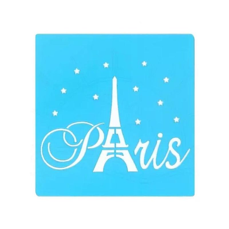 Stencil Simples de Acetato para Pintura 130x130mm RF1196 Paris Acrilex (01 unidade)