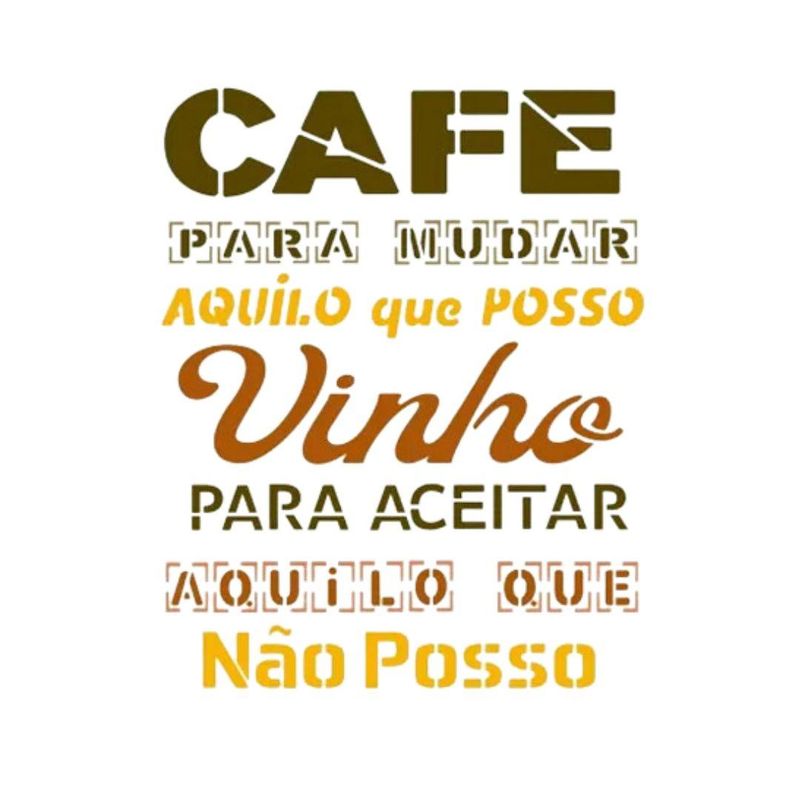 Stencil Simples de Acetato para Pintura 130x130mm RF1174  Café Acrilex (01 Unidade)