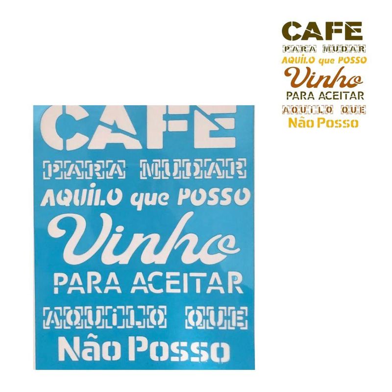 Stencil Simples de Acetato para Pintura 130x130mm RF1174  Café Acrilex (01 Unidade)