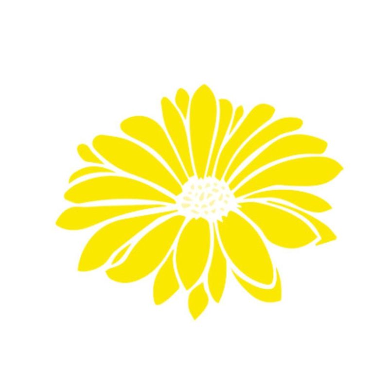Stencil Simples de Acetato para Pintura 100x100mm RF1504 Margaridas Acrilex (01 Unidade)