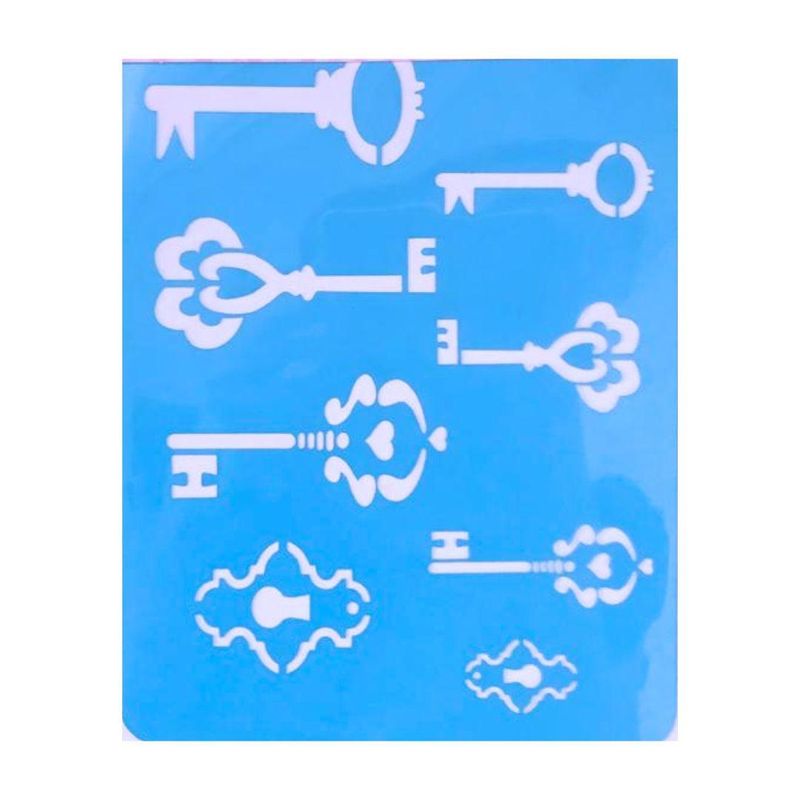 Stencil-Simples-de-Acetato-para-Pintura-250x150mm-RF1275-Chaves-Acrilex--01-unidade-