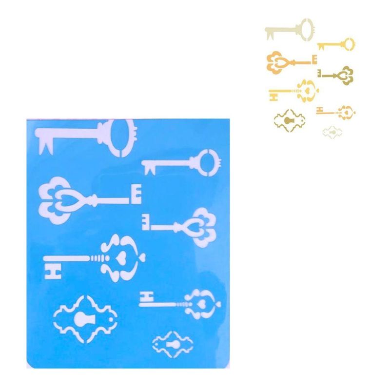 Stencil-Simples-de-Acetato-para-Pintura-250x150mm-RF1275-Chaves-Acrilex--01-unidade-
