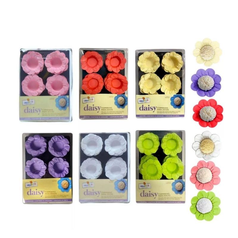 Forminhas de Papel para Doces Lisa Daisy Ultrafest (50 unidades)-kraft
