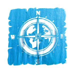 Stencil Simples de Acetato para Pintura 130x130mm RF1503 Bússolas Acrilex (01 Unidade)