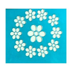 Stencil Simples de Acetato para Pintura 100x100mm RF1188 Flores Campo Floral Acrilex (01 Unidade)