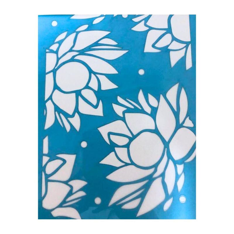 Stencil Simples de Acetato para Pintura 210x150mm RF1516 Flor De Lotus Acrilex (01 Unidade)
