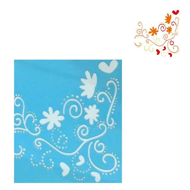 Stencil-Simples-de-Acetato-para-Pintura-130x130mm-RF1139-Floral-Acrilex--01-Unidade-