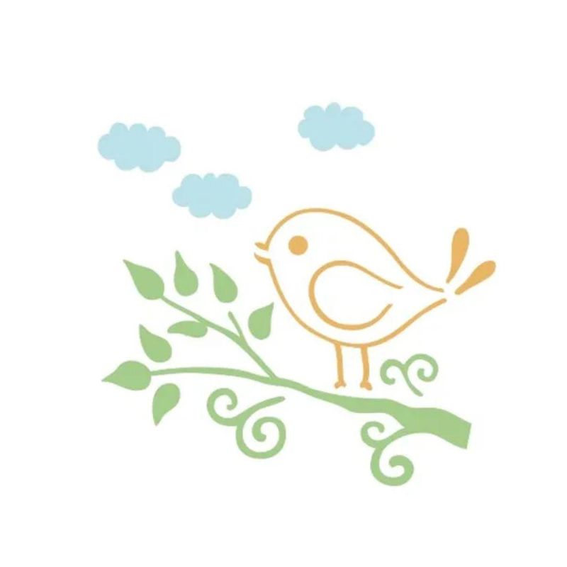 Stencil-Simples-de-Acetato-para-Pintura-100x100mm-RF1259-Passaro-Acrilex--01-Unidade-