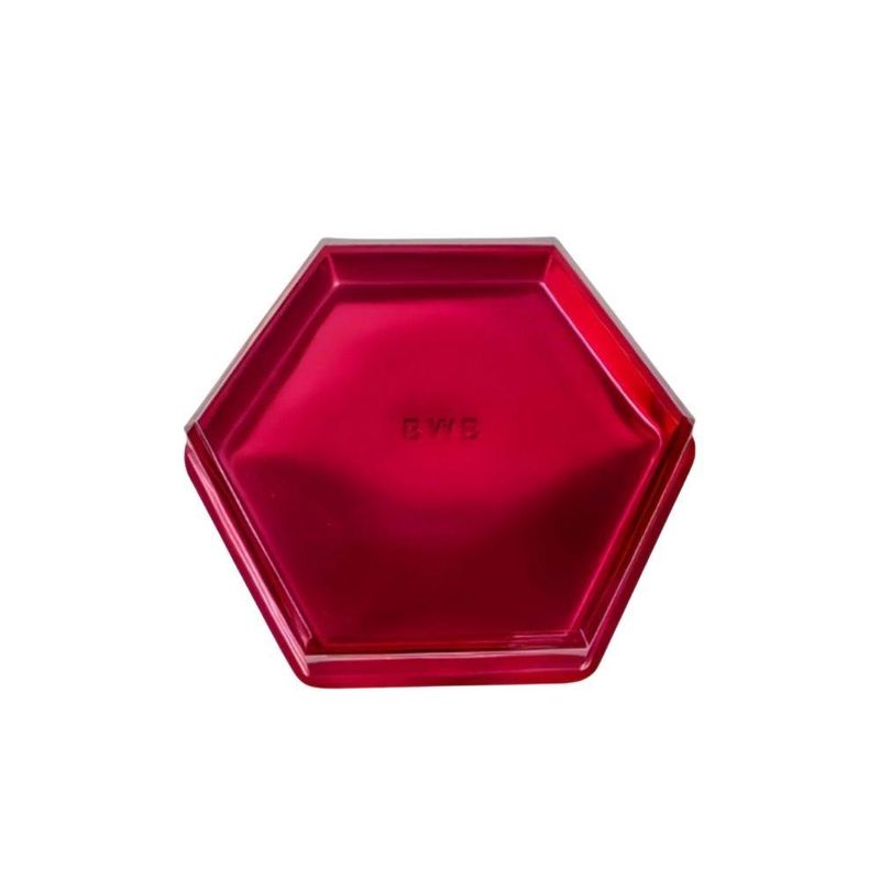 Caixa de Plástico Sextavada Vermelho 14x15.5x1.5cm Ref. 14042 BWB (01 unidade)