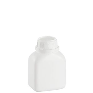 Frasco de PEAD com Tampa Branca Retangular 250ml Emplas (01 unidade)