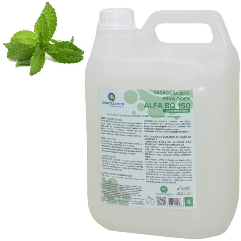 Sabonete-Liquido-Para-Maos-Alfa-BQ-150-Erva-Doce-Benzoquimica--5-litros-
