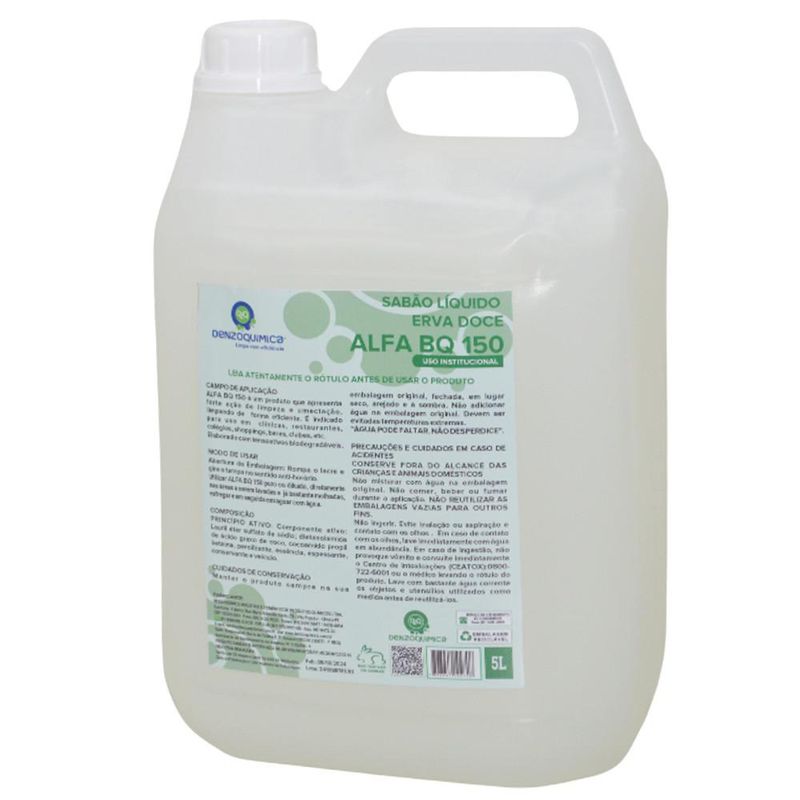 Sabonete-Liquido-Para-Maos-Alfa-BQ-150-Erva-Doce-Benzoquimica--5-litros-