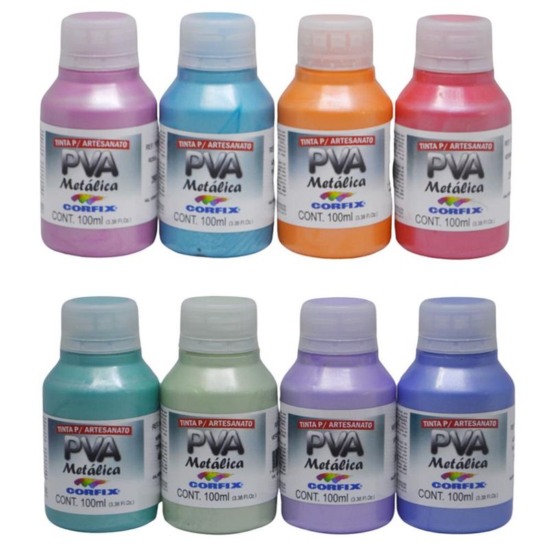 Tinta PVA Metálica 100ml Corfix (01 unidade)-393-ouro