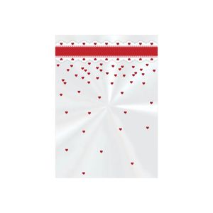Saco de Polipropileno Transparente Cute Heart 11x19,5cm Ref. 11300128 Cromus (50 unidades)