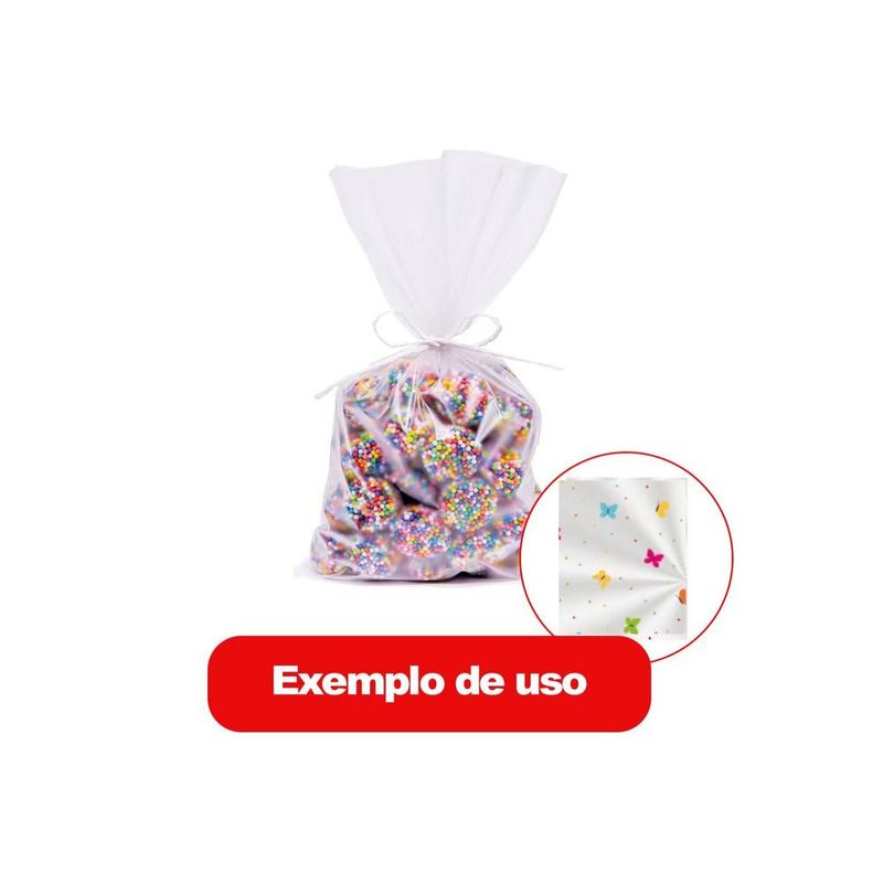 Saco-de-Polipropileno-Transparente-Borboletas-Colors-15x22cm-Ref.-11300613-Cromus--50-unidades-