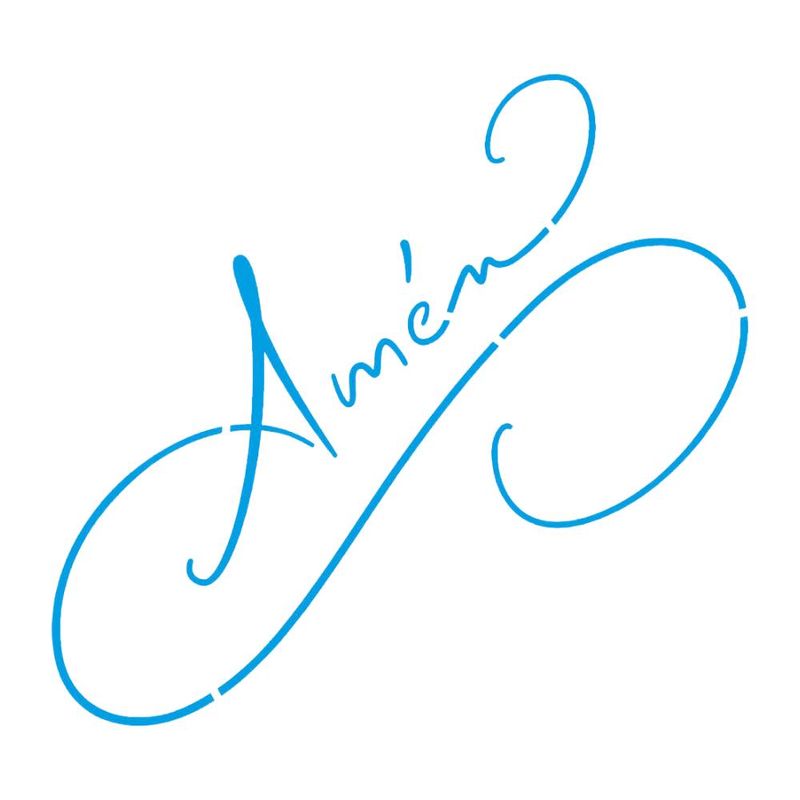 Stencil Simples de Acetato para Pintura 10x10cm Ref. STX-X-423 Amém Litoarte (01 Unidade)