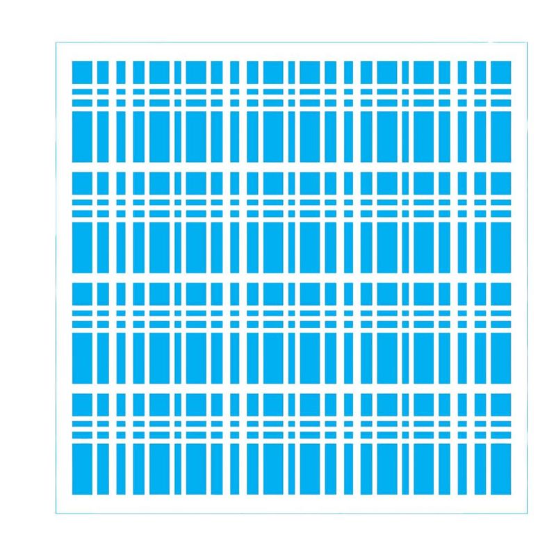 Stencil Simples de Acetato para Pintura 10x10cm Ref. ST-X-420 Coleção Xadrez Litoarte (01 Unidade)