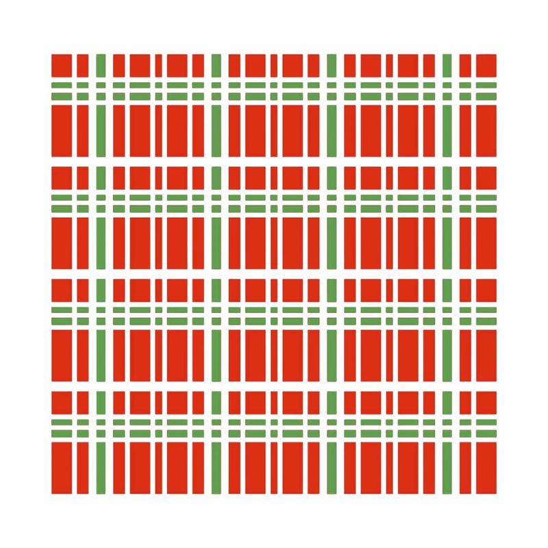 Stencil Simples de Acetato para Pintura 10x10cm Ref. ST-X-420 Coleção Xadrez Litoarte (01 Unidade)