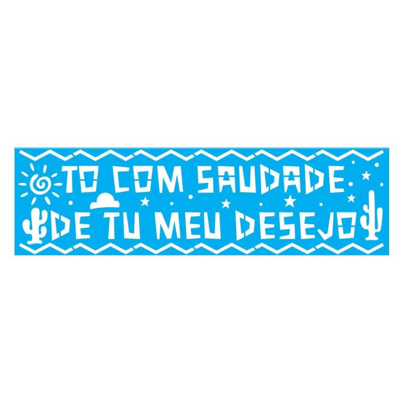 Stencil-Simples-de-Acetato-para-Pintura-8x28cm-Ref.-STE-427-Xilografia-Nordestina-Litoarte--01-Unidade-.