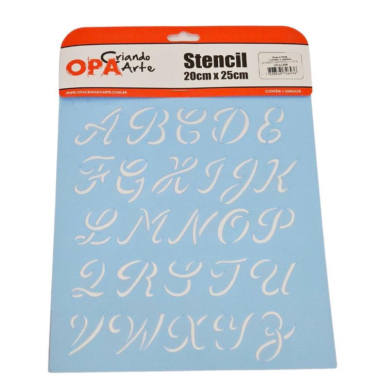 Stencil Simples de Acetato para Pintura 20x25cm Ref. OPA1398 Opa Criando Arte (01 Unidade)