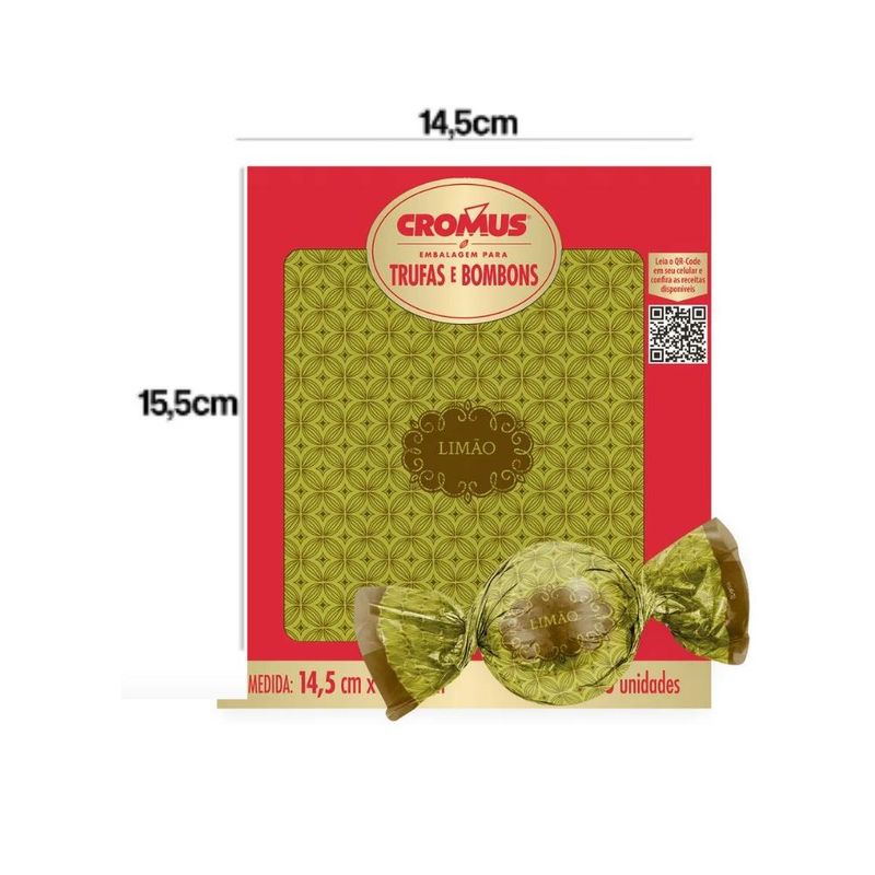 Embalagens-Para-Trufas-e-Bombons-Limao-Verde-e-Marrom-Ref.--12500109-Cromus--100-unidades-