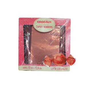 Embalagens Para Trufas e Bombons Rose Gold Ref.: 12500235 12X12.5cm Cromus (100 unidades)