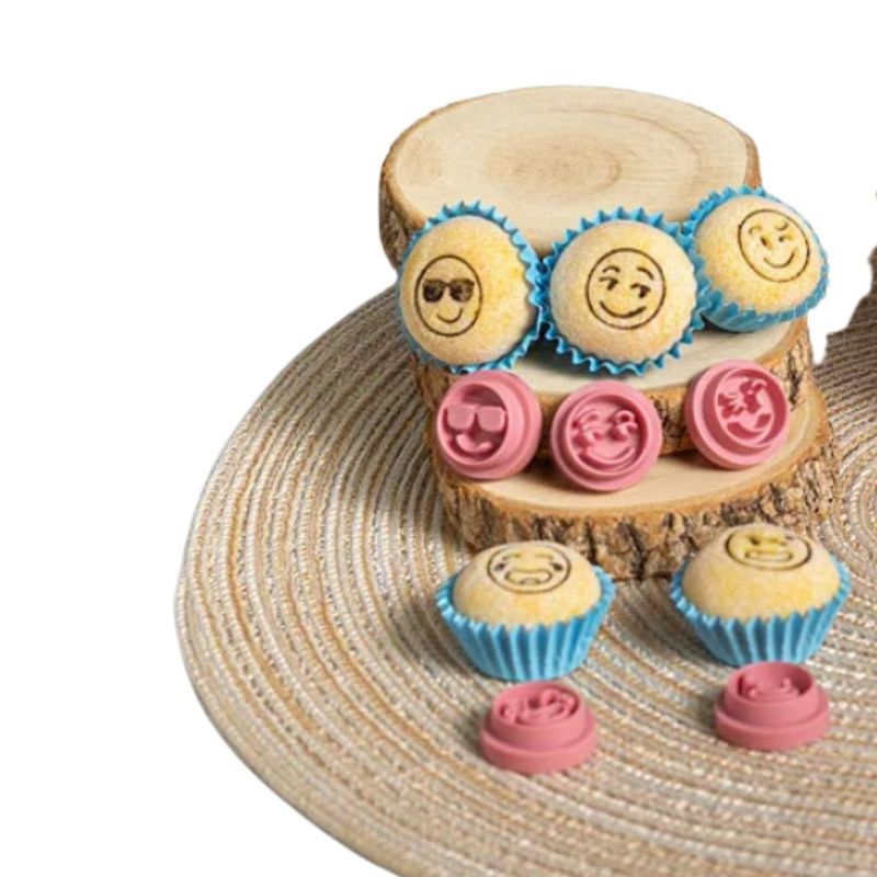 Kit Carimbos Emoções 2cm Amarelo Blue Star (7 peças)