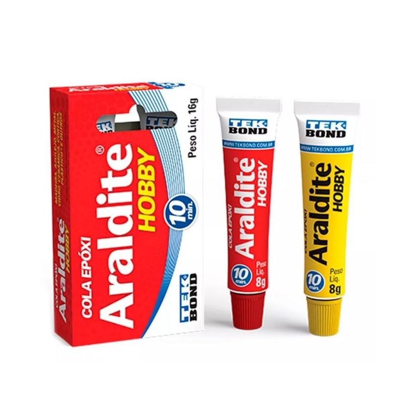 Cola-Epoxi-Araldite-Hoby-Resina---Endurecedor-Tek-Bond--16-gramas-