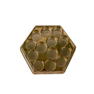 Caixa Sextavada P/ Bombons C/ 13 Cavidades Dourado Ref. 14030 BWB (01 unidade)