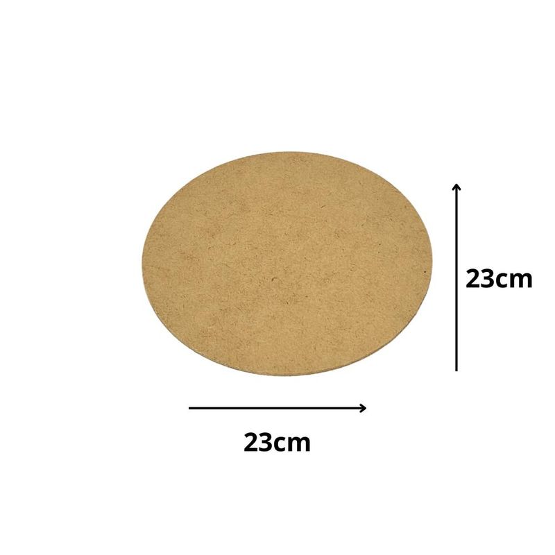 Placa de MDF Redonda 23x23cm Contraste (01 Unidade)