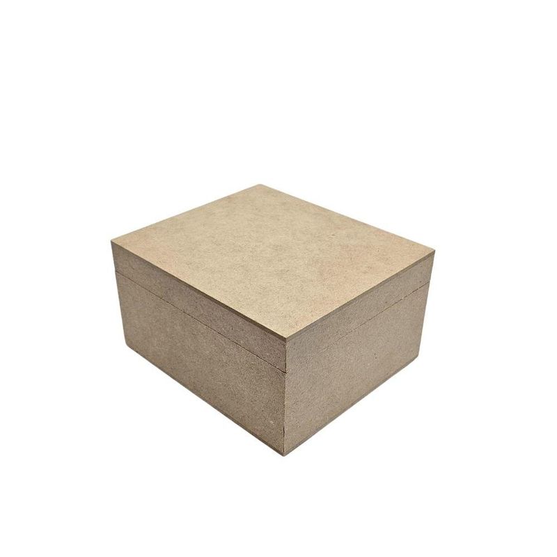 Caixa de MDF com Dobradiça 15x13x8cm Ref.: LJ426 LJ Artesanatos (01 Unidade)
