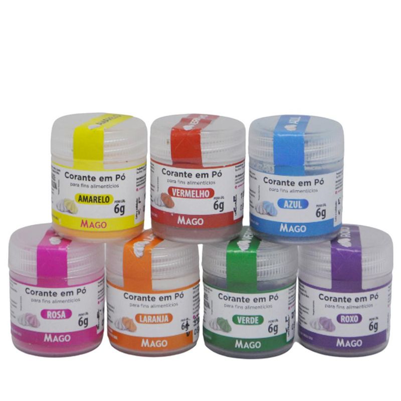 Corante em Pó para Fins Alimentícios 6gr Mago (01 unidade)-vermelho