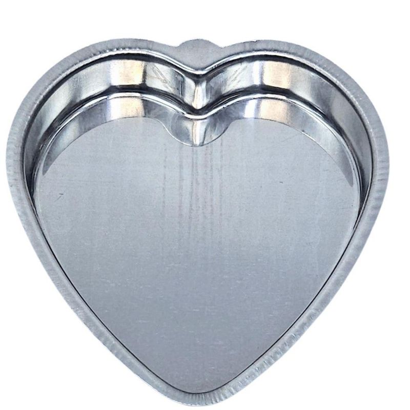 Forma de Alumínio Coração 19x19x3,5cm Tam 1 Ref. 255 Alumínio Circular (01 Unidade)