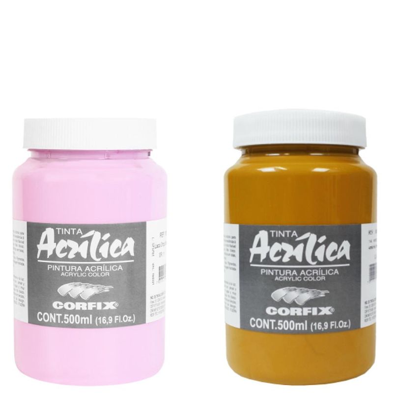 Tinta Acrílica Acrylic Color 500ml GR-I Corfix (1 unidade)-113-vermelho-oxido-transparente