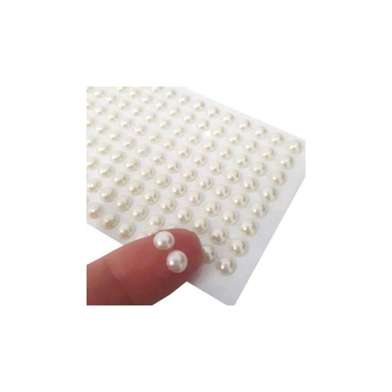 Cartela-Meia-Perola-Adesiva-Perola-8mm-Ref.--5338-Make----140-Adesivos-
