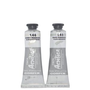 Tinta Acrílica Acrylic Color Bisnaga Metálica Iridescente 37ml Corfix (01 unidade)